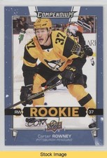 2017-18 Upper Deck Compendium Rookies Blue Carter Rowney #282 READ 2nt