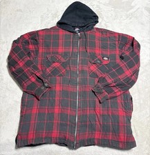 Dickies Jacket Mens Size Large Red Lumberjack Insulated Quilted Waterproof VTG