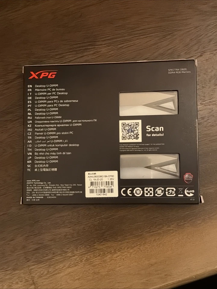 XPG SPECTRIX D60G 32GB PC4-28800 DDR4-3600 Memory - AX4U360016G18I-DT60 - Image 4 of 4