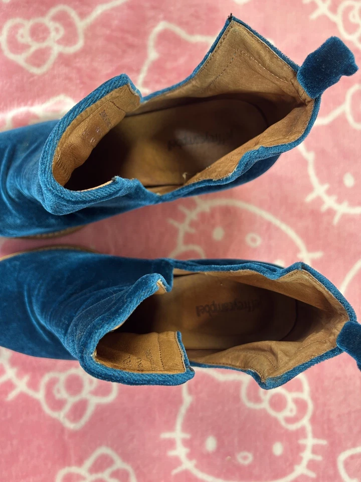 Jeffrey Campbell Mujer Talla 9.5 CROMWELL Western Botines Terciopelo  Foto 3 de 4