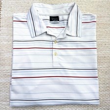 Nike Golf Mens Polo Shirt Striped Size XL Fit Dry Performance Short Sleeve