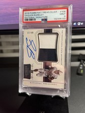2018 Panini National Treasures Collegiate Materials Auto Patch 37/49 PSA 9