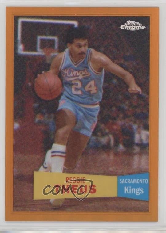 2007 Topps Chrome 1957-58 Variations Orange Refractor /199 Reggie Theus #72 09is