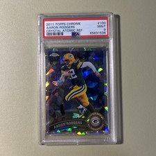 2011 Topps Chrome Crystal Atomic Refractor AARON RODGERS /139 - Packers Steelers