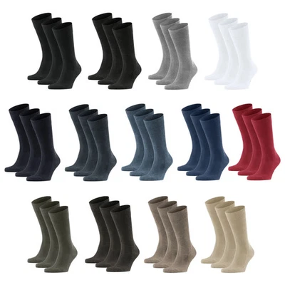 FALKE Herren Socken - 3er Pack Family SO, Allrounder Strümpfe, Uni, Baumwollm... - Bild 1 von 4