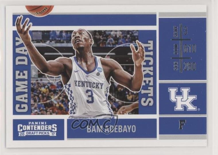 2017-18 Panini Contenders Draft Picks Game Day Tickets Bam Adebayo #16 s7f