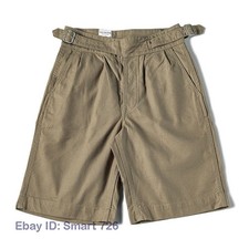 British Army Gurkha Shorts 70s Mens Khaki Pants Chino Drill Military Short Pants
