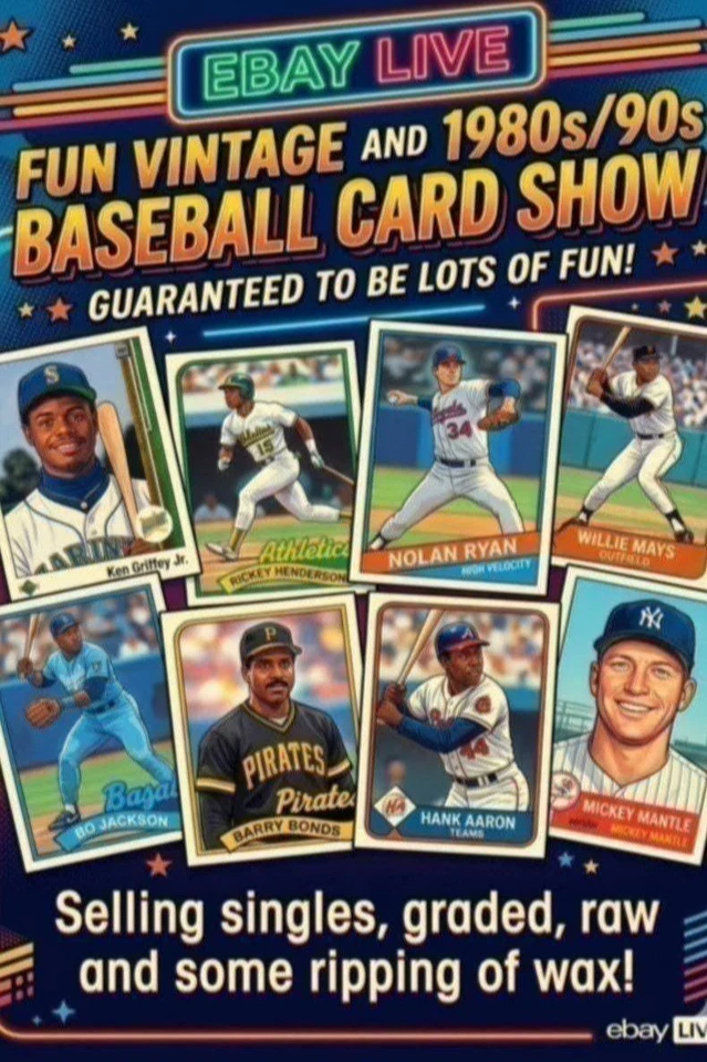 ⚾Vintage + Junk Wax Baseball Card Show 8.24 👨Superstars + Commons Wow Fun!