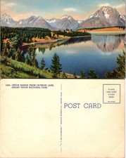 Grand Teton National Park, WY Teton Range from Jackson Lake Postcard 70993