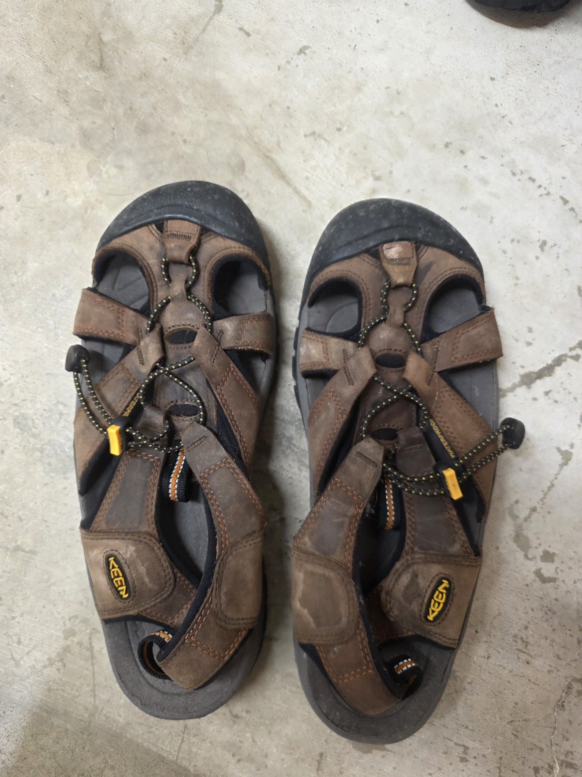 Sandali uomo Keen Venice impermeabili pelle marrone escursionismo outdoor taglia 11