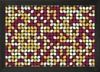 Geometric Pattern Framed Wall Art Poster Canvas Print Picture