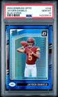 2024 Panini Donruss Optic - Rated Rookie Jayden Daniels #248 Blue Hyper PSA 10
