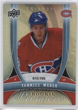 2009-10 Upper Deck Trilogy Rookie Premieres 615/799 Yannick Weber #152 2a8