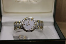 Men’s ESQ #300265 Watch Swiss Two Tone Calendar New Batt 8" W/ Box