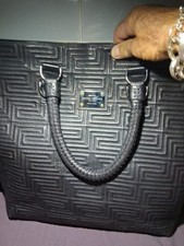 Gianni VERSACE Black Leather Tote Bag