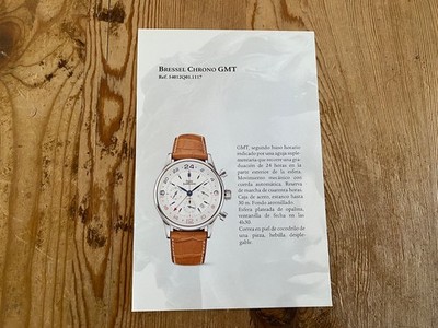 Folleto Dossier sheet DANIEL JEANRICHARD - BRESSEL CHRONO GMT - 2000