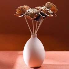 Hotop 5 Sets Wooden Flower Wood Roses 5th Anniversary Artificial 