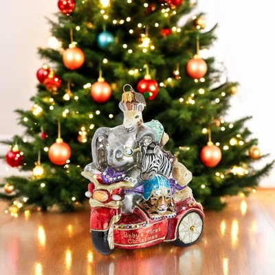 Jay Strongwater 2020 Baby's First Christmas Glass Ornament SDH20013-250