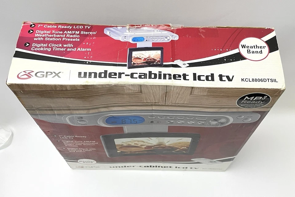 NUEVO GPX Bajo Gabinete 7" LCD TV Sintonizador Digital Temporizador AM/FM Estéreo Control Remoto Nuevo en Caja Foto 3 de 4