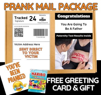 Lustiges ''Du wirst Papa'' Streich Post Paket: Gag Geschenk