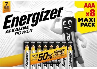 Energizer Power Max Alkaline Batterie AAA 1,5 V 800 mAh Batterie Blisterpack 8ER