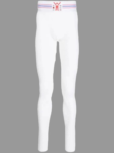 Walter Van Beirendonck, WALTER VAN BEIRENDONCK SS23 Size M White Textured Viscose Nylon Pants