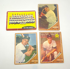Topps 1962 Topps New York Yankees Lot 4 Skowron Boyer Tresh Rookie