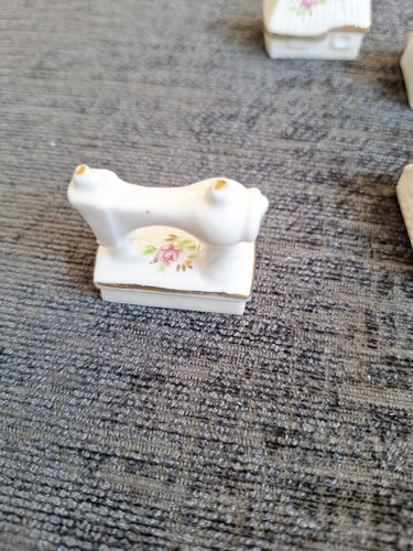 Artículos en miniatura vintage de porcelana de hueso de rosa de cabaña X 9 porcelana de hueso - Imagen 2 de 13