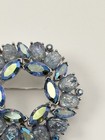 Vintage Rare Trifari Etoile Brooch & Earrings Set W/ Blue Lava Stones — photo 7