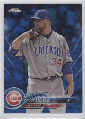 2018 Topps Chrome Blue Refractor 63/150 Jon Lester #191 02ti