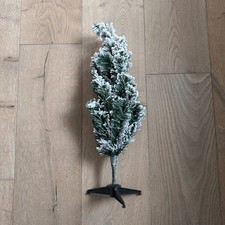 Small Snowy Christmas Tree Tabletop Holiday Decoration 19 Inches Tall