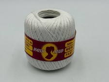 Vintage South Maid 100 Mercerized Cotton Crochet Thread 450yds. White NOS