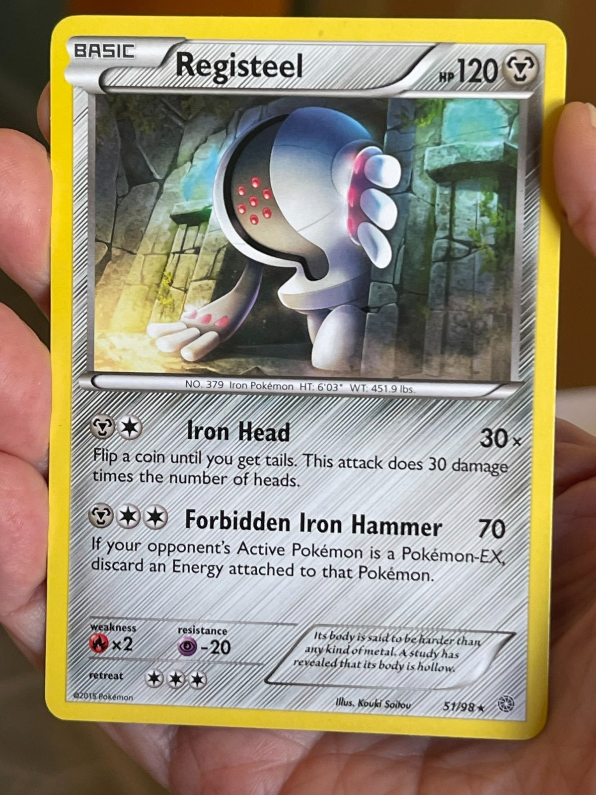 POKEMON REGISTEEL 51/98 RARE ANCIENT ORIGINS NM CARD