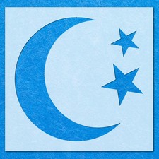 Weather Icon Moon and Stars Stencil Stencil, Mylar Airbrush Painting Wall Art