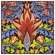Arts and Crafts Neutral Snakeshead William Morris Counted Cross Stitch Pattern