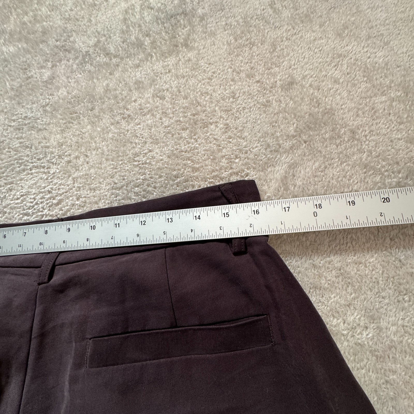 Zara Shorts Womens 32 Brown Trouser Short High Rise Viscose 11" Preppy Casual thumbnail 5