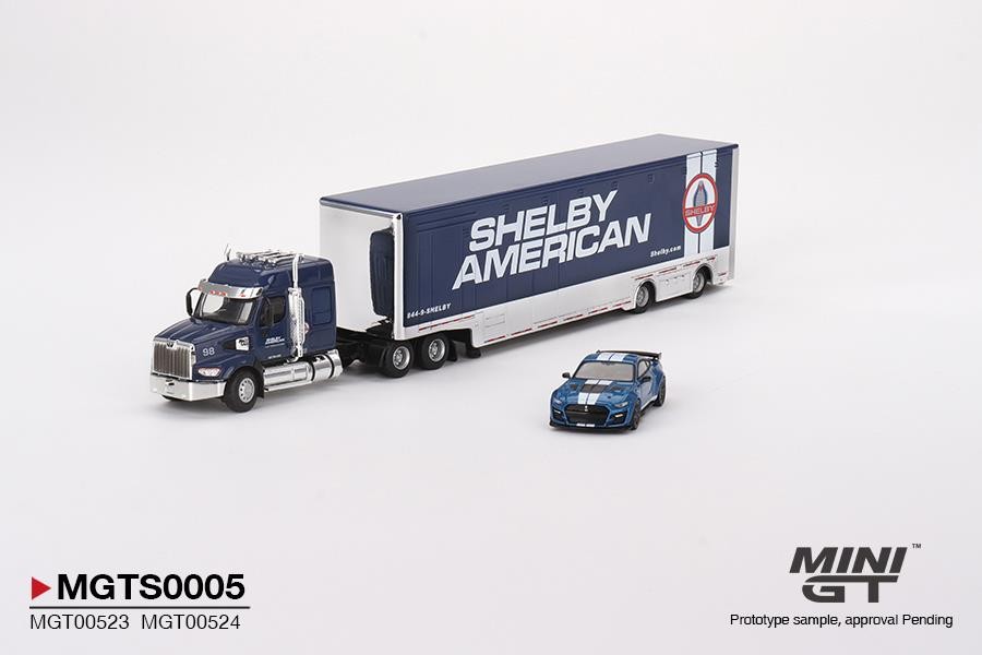 MINI GT SHELBY Transporter Set トランスポーター Shelby Transporter Set Western Star 49X Shelby GT500 LHD 1:64 Mini