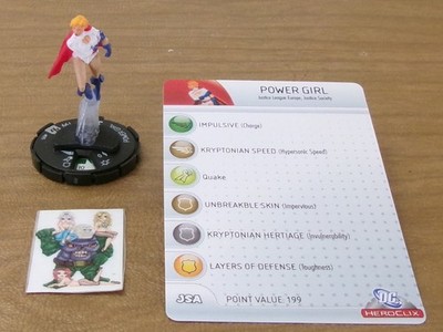 =HeroClix DC THE BRAVE AND THE BOLD Power Girl 035 with card =