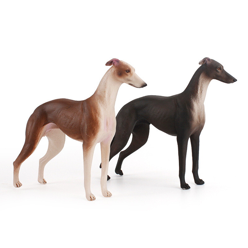 Scale Realistic Greyhound Dog Statue Resin Animal Model Toys