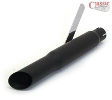 UNIVERSAL BLACK 15" SLASH CUT MOTORBIKE EXHAUST SILENCER - CAFE RACER CUSTOM