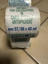 10 rotoli per calcolatrici in carta speciale antispolvero57/58 x 40 mt