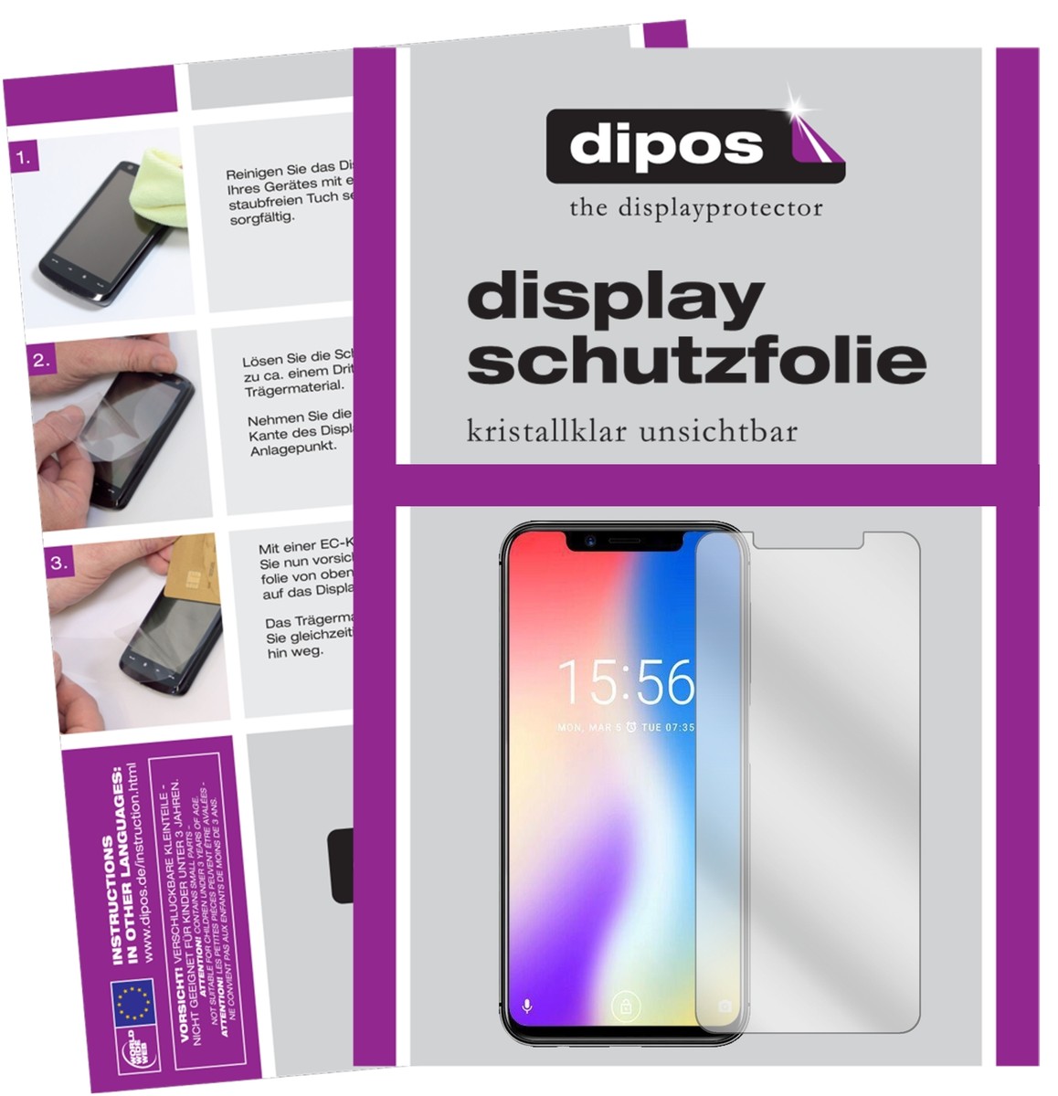 2x Pellicola per Umidigi One Pro Protettiva Protezione Schermo Cristallo dipos