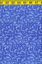 VR Tiny Blue Violet vines tonal Cotton quilt fabric P&B BTY L 