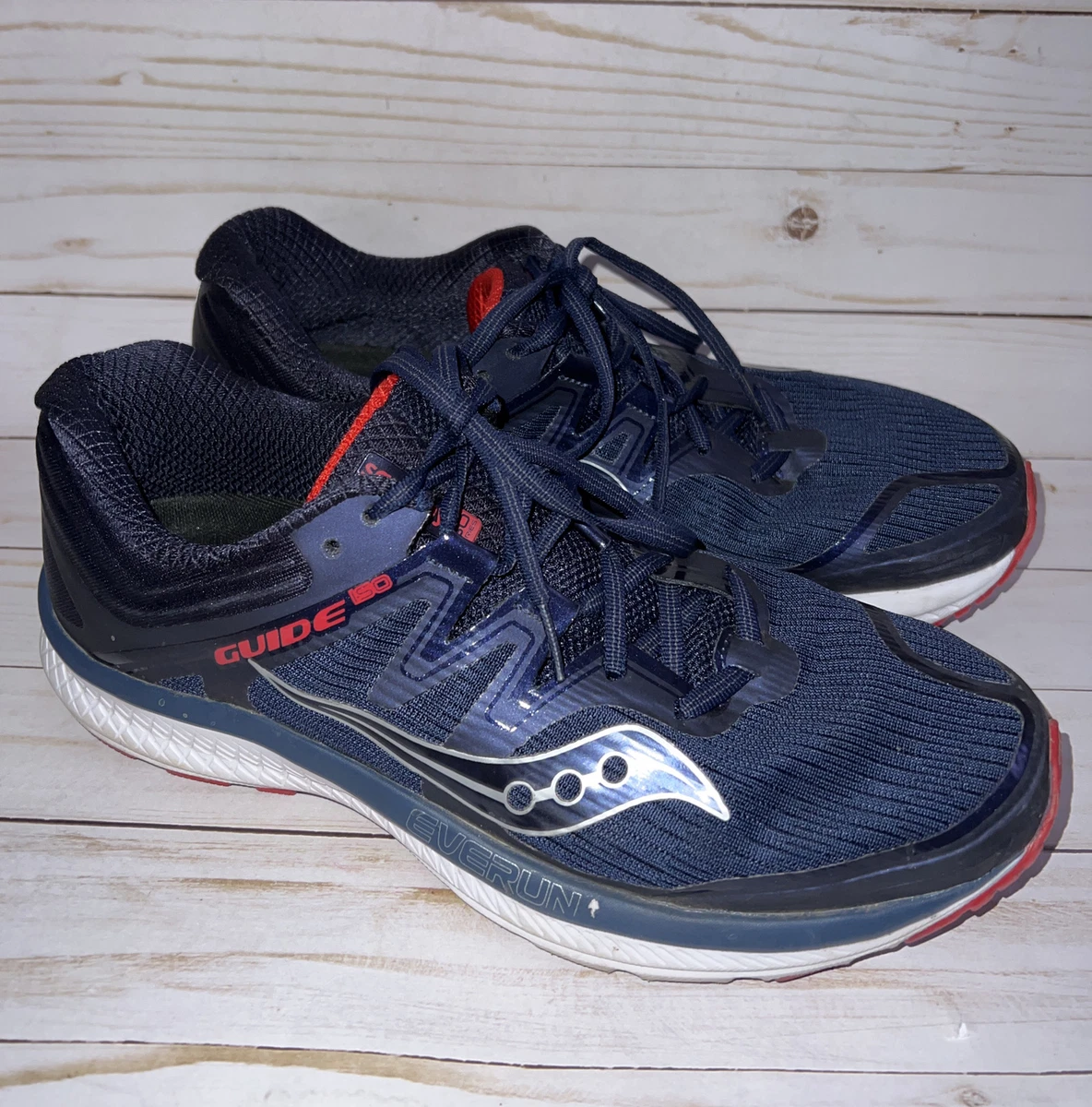 Saucony Mens Guide 14 S20415 3 Blue red Running Shoes Sneakers Size 10 W