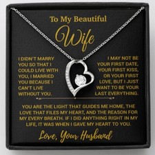 To My Wife Necklace, Vanlentines Gifts For Women, Anniversary Gift For Wife