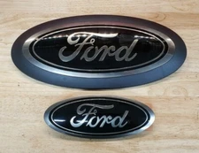 NEW 2020-2022 Ford F-250,F-350 Super Duty Black/Smoke Front/Rear Emblem Kit,OEM