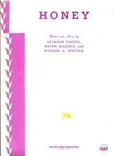 GILLESPIE AND WHITING HONEY SHEET MUSIC PIANO/VOCAL VERY RARE 1956 NEW ON SALE