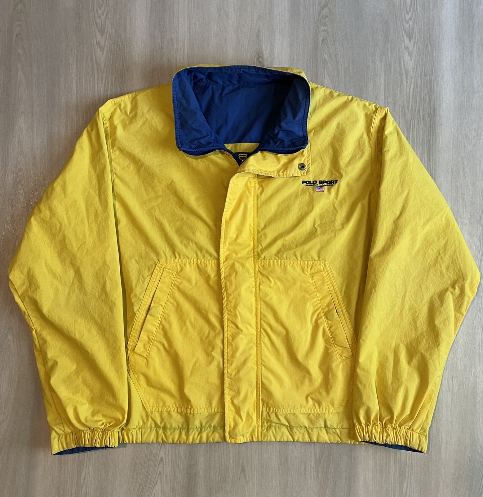 Vintage Polo Sport Reversible Jacket mens 2XL Gem