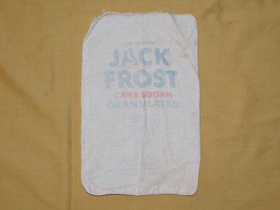 VINTAGE 11'' X 7'' JACK FROST CANE SUGAR  SACK EMPTY