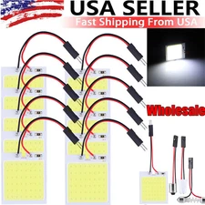 LOT 48SMD Panel LED Festoon T10 BA9S Car Interior Dome Map Light Bulbs White